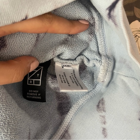 Proenza Schouler White Label Raglan Tie Dye Sweatshirt in blue size XS - Picture 8 of 9